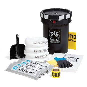 PIG® KIT 4000 En Estaciones de Servicios Para Derrames de aceites y sus Derivados de 8.2-galón en Tambor Overpack