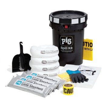 PIG® KIT 4000 En Estaciones de Servicios Para  Derrames  de  aceites y sus Derivados de 8.2-galón en Tambor Overpack